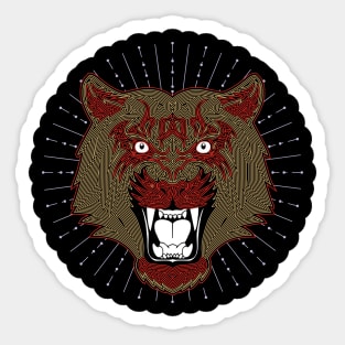 Tiger Red Sticker